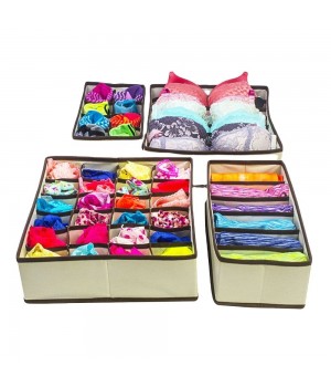 Foldable Bra Closet Divider Box Underwear Storage Drawer Organizers Manufacturer Fabric Storage Boxes & Bins Custom Wardrobe