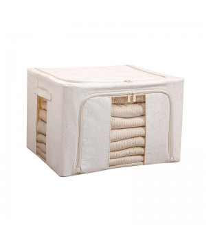 Tianshan Single-Tier Baina Box Cotton and Linen Steel Frame Storage for Clothes & Quilts for Wardrobe & Living Room