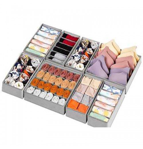 Premium Foldable Dresser Organizer with Storage Bins for Underwear and Bras