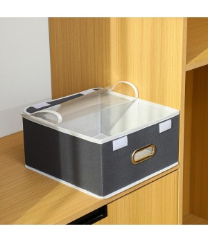 Large foldable storage box Household sealed rectangular storage box Modern simple clamshell storage box