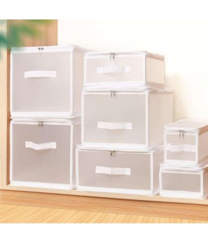 Clear Clothes Underwear Storage Box Bin Large Capacity Blanket Storage Containers Organizers for Comforters Bedding Clothing