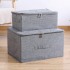 55L Foldable Storage Bins Storage Boxes with Lids and Handles Storage Baskets in Linen Organizers for Toys Shelves