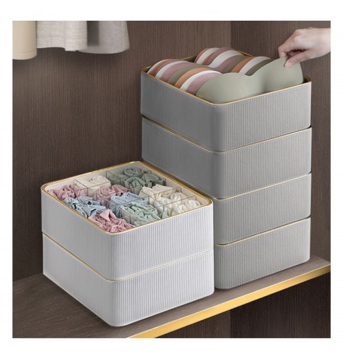 Multifunctional Leather Bedroom Wardrobe Underwear Bra Socks Storage Box Coffee Table Organizer Magazine Sundries Storage Boxes